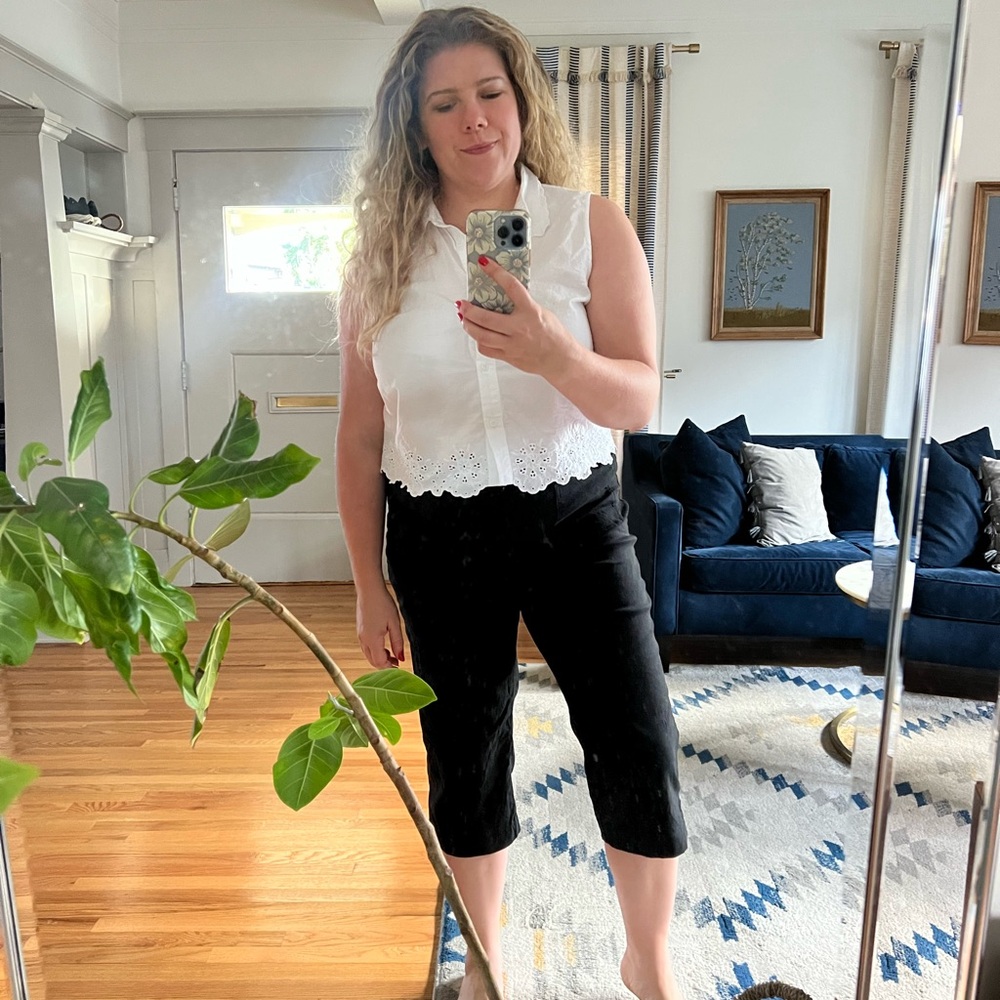 Maeve Black Cropped Pants